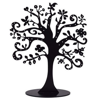 Transparente Acrylschmuck-Anzeigen-kundenspezifische schwarze Acrylbaum-Anzeige für Jewely
