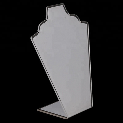 Kundengebundene Acrylspitzen-Schmuck-Anzeige des halsketten-Stand-leichten Schlages weit angewendet