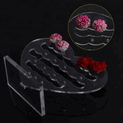 Acrylkörper-Schmuck-Anzeige transparente Acrylcountertop-Schmuck-Ohrring-Anzeigen
