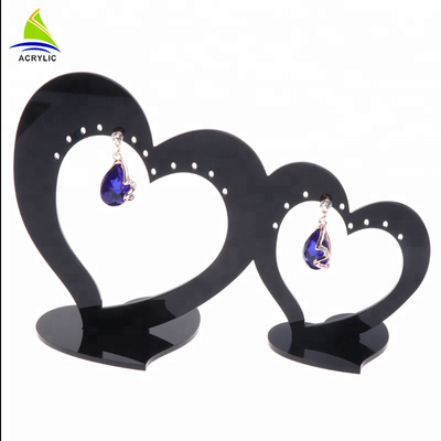 Kleinacrylschmuck-Anzeigen-elegante doppelte Herz-Ohrring-Anzeigen-Tabelle