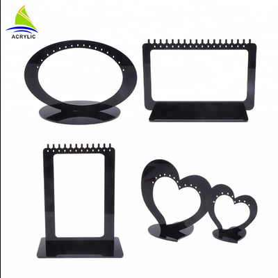 Kleinacrylschmuck-Anzeigen-elegante doppelte Herz-Ohrring-Anzeigen-Tabelle