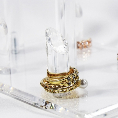 Neuer kundenspezifischer klarer Acrylarmband-/Halsketten-Schmuck-Präsentationsständer