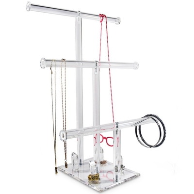 Neuer kundenspezifischer klarer Acrylarmband-/Halsketten-Schmuck-Präsentationsständer