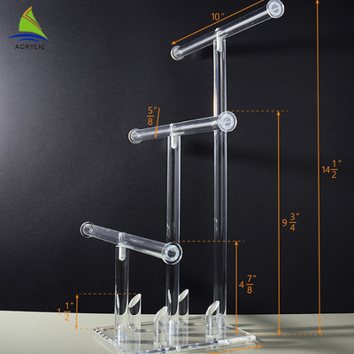 Neuer kundenspezifischer klarer Acrylarmband-/Halsketten-Schmuck-Präsentationsständer