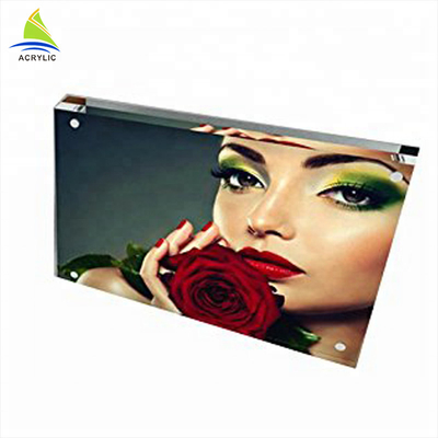 Magnetische kundenspezifische Acrylrahmen-transparenter klarer Acrylblock-Rahmen für Fotos