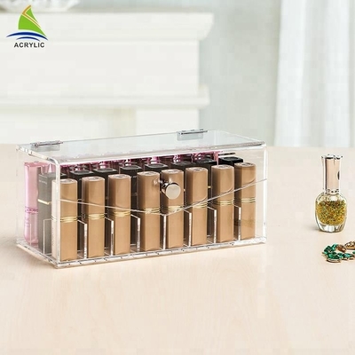 Transparentes Acrylmake-uplippenstift-Einkommen bilden Organisator