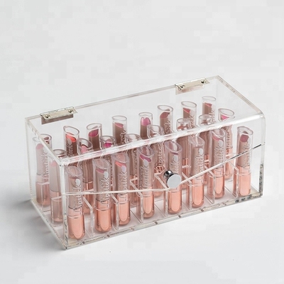 Transparentes Acrylmake-uplippenstift-Einkommen bilden Organisator