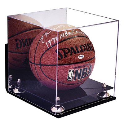 Deluxer Acrylschaukarton-Basketball-Schaukarton-Stand kundengebundene Form