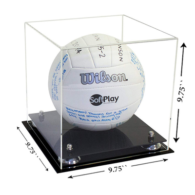 Geschäfts-Acrylschaukarton-Acrylrollbehälter für Volleyball Soem-Service