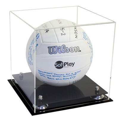 Geschäfts-Acrylschaukarton-Acrylrollbehälter für Volleyball Soem-Service