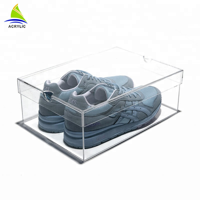 Transparentes Acrylplexiglas-Acrylschuhkarton des darstellungs-Kasten-freien Raumes mit Deckel