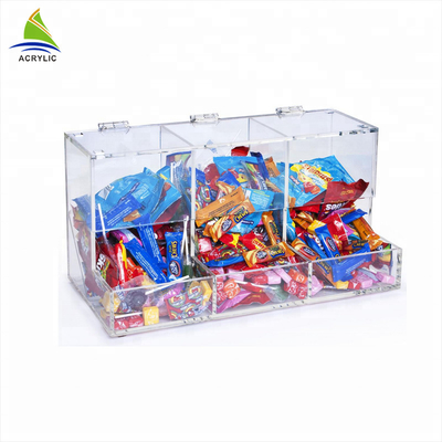 Fördernde Acrylsüßigkeits-Anzeigen-kundenspezifischer Acrylsüßigkeits-Kasten umweltfreundlich