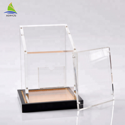 Transparenter Acryldarstellungs-Kasten-weißer kundenspezifischer Anzeigen-Acryl-Kasten