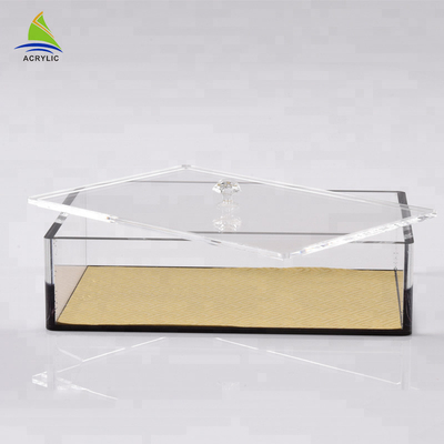 Transparenter Acryldarstellungs-Kasten-weißer kundenspezifischer Anzeigen-Acryl-Kasten