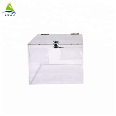 Spenden-fertigen kleine Acrylkasten-Plexiglas-Beitrag-Kästen Form besonders an