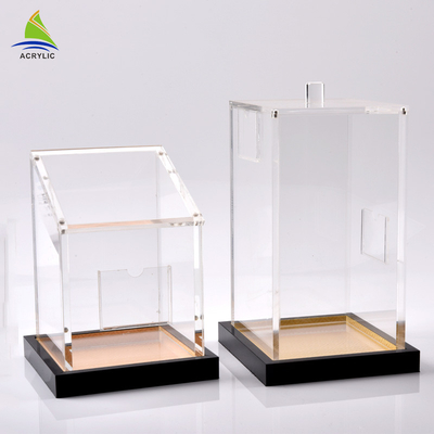 Countertop-kleines Acrylanzeigen-Magazin-glattes Oberflächensiebdruck-Drucken