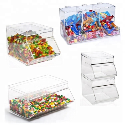 Transparente Acrylsüßigkeits-Behälter-Haus-Form-Miniacrylsüßigkeits-Behälter