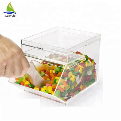 Transparente Acrylsüßigkeits-Behälter-Haus-Form-Miniacrylsüßigkeits-Behälter