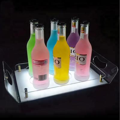 Geführte Stangen-Acrylregale führten Alkohol-Regal-Ausstellungsstand-Behälter für Lagerung