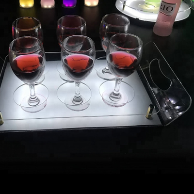 Geführte Stangen-Acrylregale führten Alkohol-Regal-Ausstellungsstand-Behälter für Lagerung