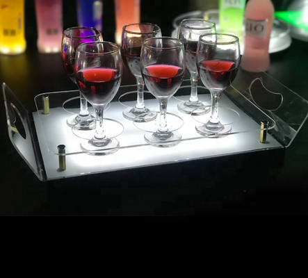 Geführte Stangen-Acrylregale führten Alkohol-Regal-Ausstellungsstand-Behälter für Lagerung