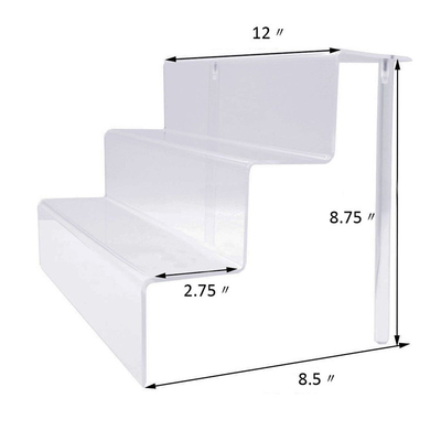 Hoher transparenter klarer abgestufter acrylsauerschritt-Acrylanzeige der Ausstellungsstand-3