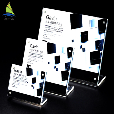 Gewohnheits-oberste klare angebrachte Bürotisch-Acrylzeichen-Brett-Quadrat-Gegenform