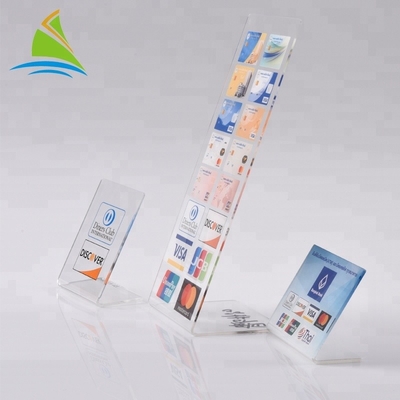 Transparenz-Art L Form-Simplex-Tabellen-Stand-Acrylmenü-Halter-Flachheit