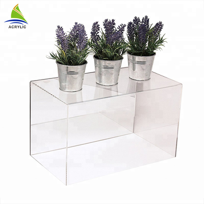 Klare Acrylcountertop-Einkommen-einfache Art-Schwarz-Spitze und unterer klarer kundenspezifischer Acrylkasten