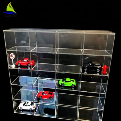Handelsacrylwand-Einkommen-Spielzeug-Auto-Acrylanzeigen-Spielwaren-Schaukasten-Wand-Berg