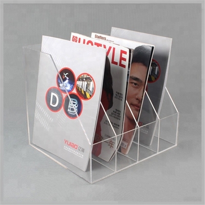Transparente Acrylbroschüren-Halter fertigen Acrylflieger-Stand kundenspezifisch an