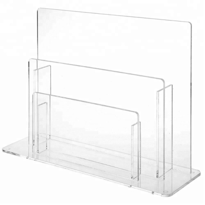 Eleganter Acrylbroschüren-Stand-klares Acrylzeitschriften-Präsentationsständer-übersichtliches Design