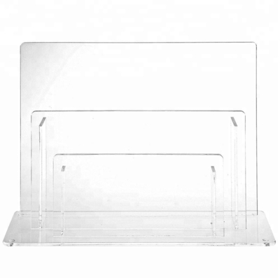 Eleganter Acrylbroschüren-Stand-klares Acrylzeitschriften-Präsentationsständer-übersichtliches Design