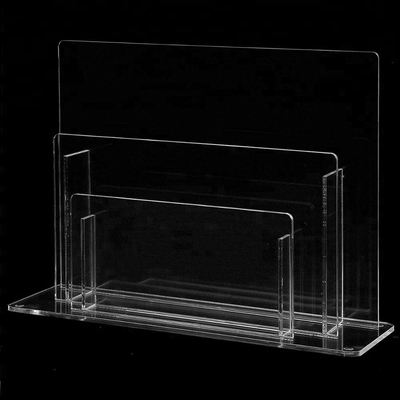 Eleganter Acrylbroschüren-Stand-klares Acrylzeitschriften-Präsentationsständer-übersichtliches Design