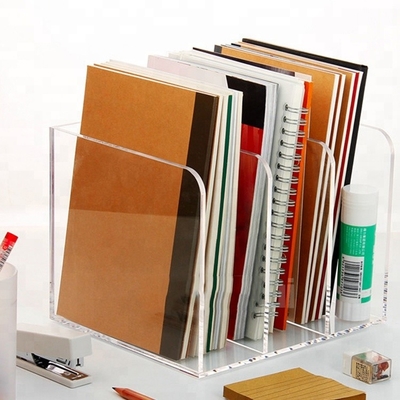 Plexiglas-Acrylbroschüren-Halter Soem-Entwurfs-Acrylbuch-Kasten-Siebdruck-Drucken
