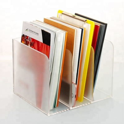Plexiglas-Acrylbroschüren-Halter Soem-Entwurfs-Acrylbuch-Kasten-Siebdruck-Drucken