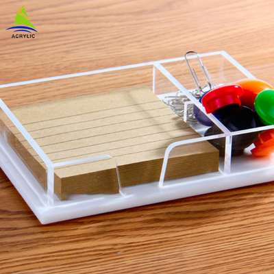 Klare Acrylschaufenster-Plexiglas-Speicher-Paletten-Acrylbüro-Behälter-Organisator