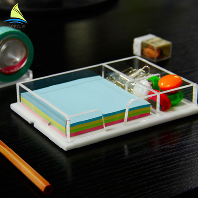 Klare Acrylschaufenster-Plexiglas-Speicher-Paletten-Acrylbüro-Behälter-Organisator