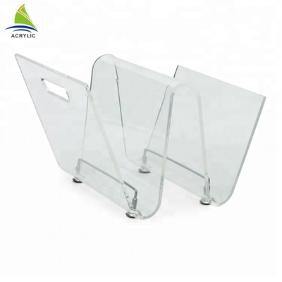 Kundengebundenes Acrylpostkarten-Halter-Acrylzeitschriften-Zeitungs-Gestell umweltfreundlich