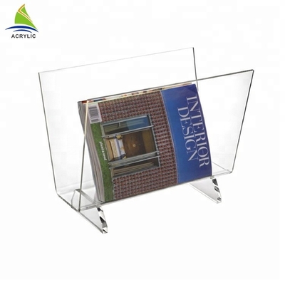 Kundengebundenes Acrylpostkarten-Halter-Acrylzeitschriften-Zeitungs-Gestell umweltfreundlich