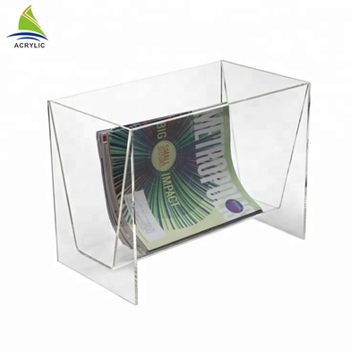 Kundengebundenes Acrylpostkarten-Halter-Acrylzeitschriften-Zeitungs-Gestell umweltfreundlich