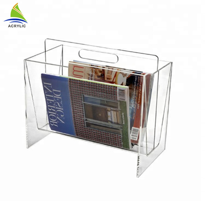 Kundengebundenes Acrylpostkarten-Halter-Acrylzeitschriften-Zeitungs-Gestell umweltfreundlich