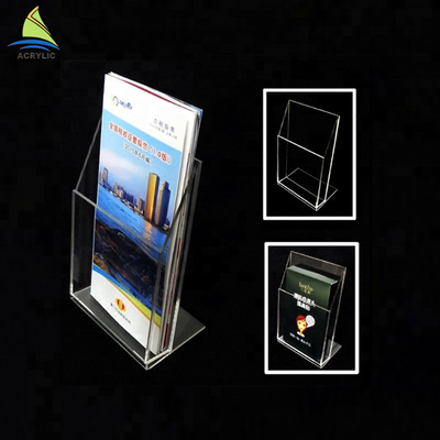 Kundengebundener Acrylliteratur-Halter-umweltfreundlicher Acrylkarten-Stand