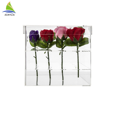 Fertigen Sie Acrylquadrat-Acrylblumen-Kasten des Magazin-Anzeigen-freien Raumes kundenspezifisch an