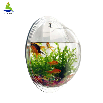 Modernes Acrylschaufenster kundengebundenes an der Wand befestigtes klares rundes Acrylaquarium