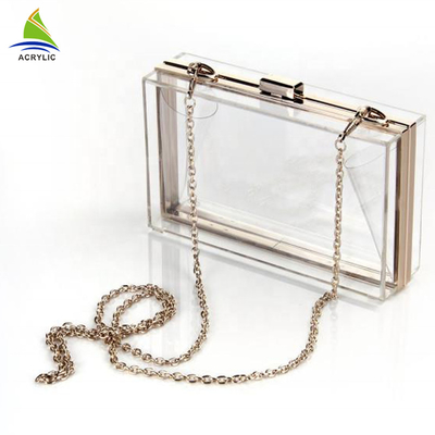 Modische klare Mode-kundenspezifische Acrylabend-Handtaschen für Frauen/Mädchen