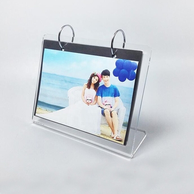 L formen kundenspezifische klare Acrylfoto-Rahmen-/Familien-Bilderrahmen