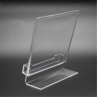 5&quot; X 7&quot; Lucite-Plexiglas-Acryl schräg gelegener Einsatz-Zeichen-Halter mit Visitenkarte-Tasche