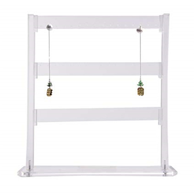 Klare Reihen-Schmuck-Organisator-Halter-Ohrring-Ausstellungsstände des Acryl-3