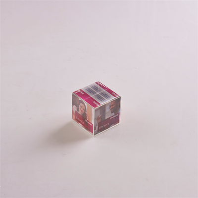 Plastikacrylfoto-Rahmen, Lucite-Desktop 6 versahen Acrylfoto-Würfel mit Seiten
